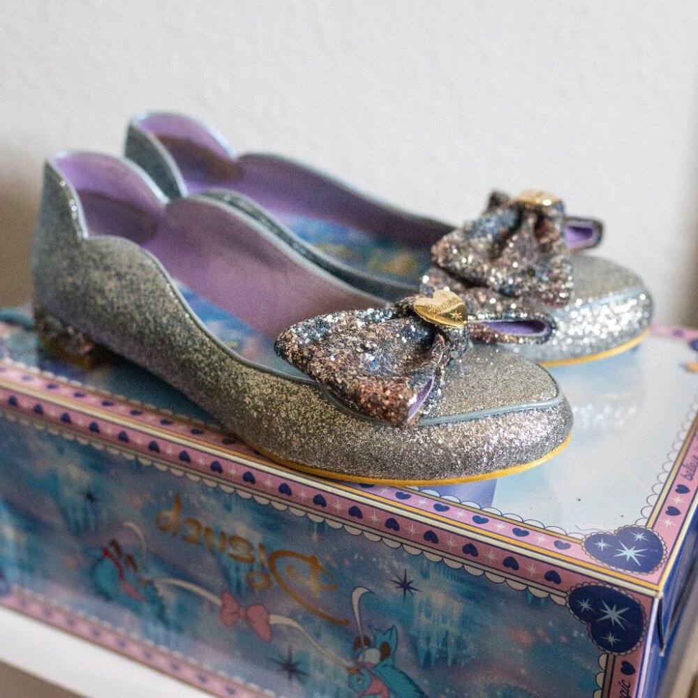 IRREGULAR CHOICE Disney Cinderella Glittering | Flat Shoes | Size 37 | 6.5inch